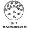 AMPHENOL INDUSTRIAL MS3101E28-17P