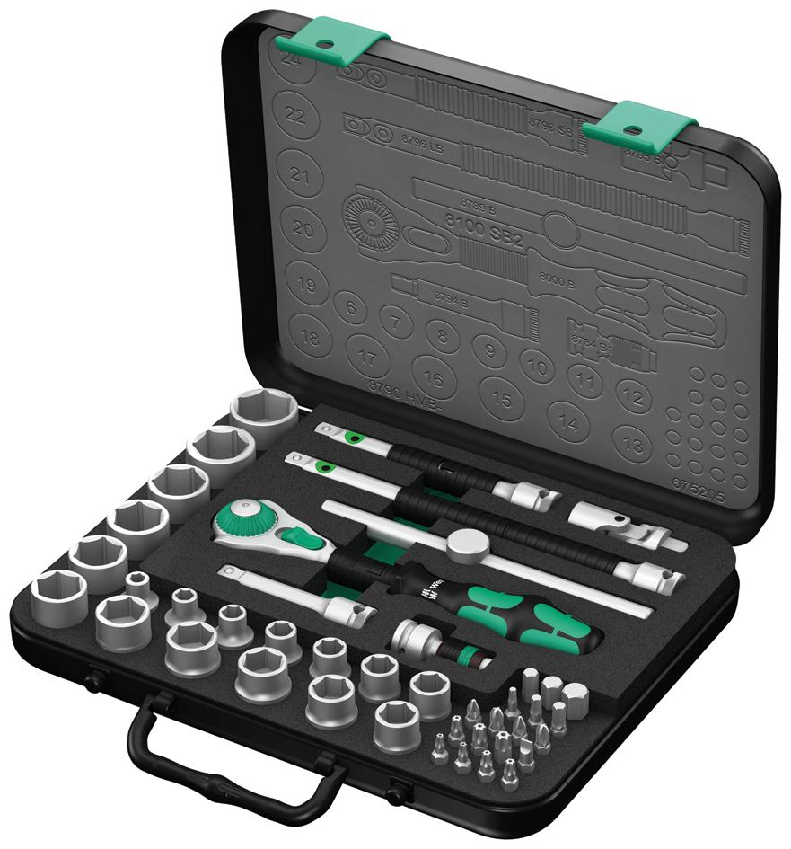 wera 8100 sb 2 zyklop 3 8 metric ratchet set