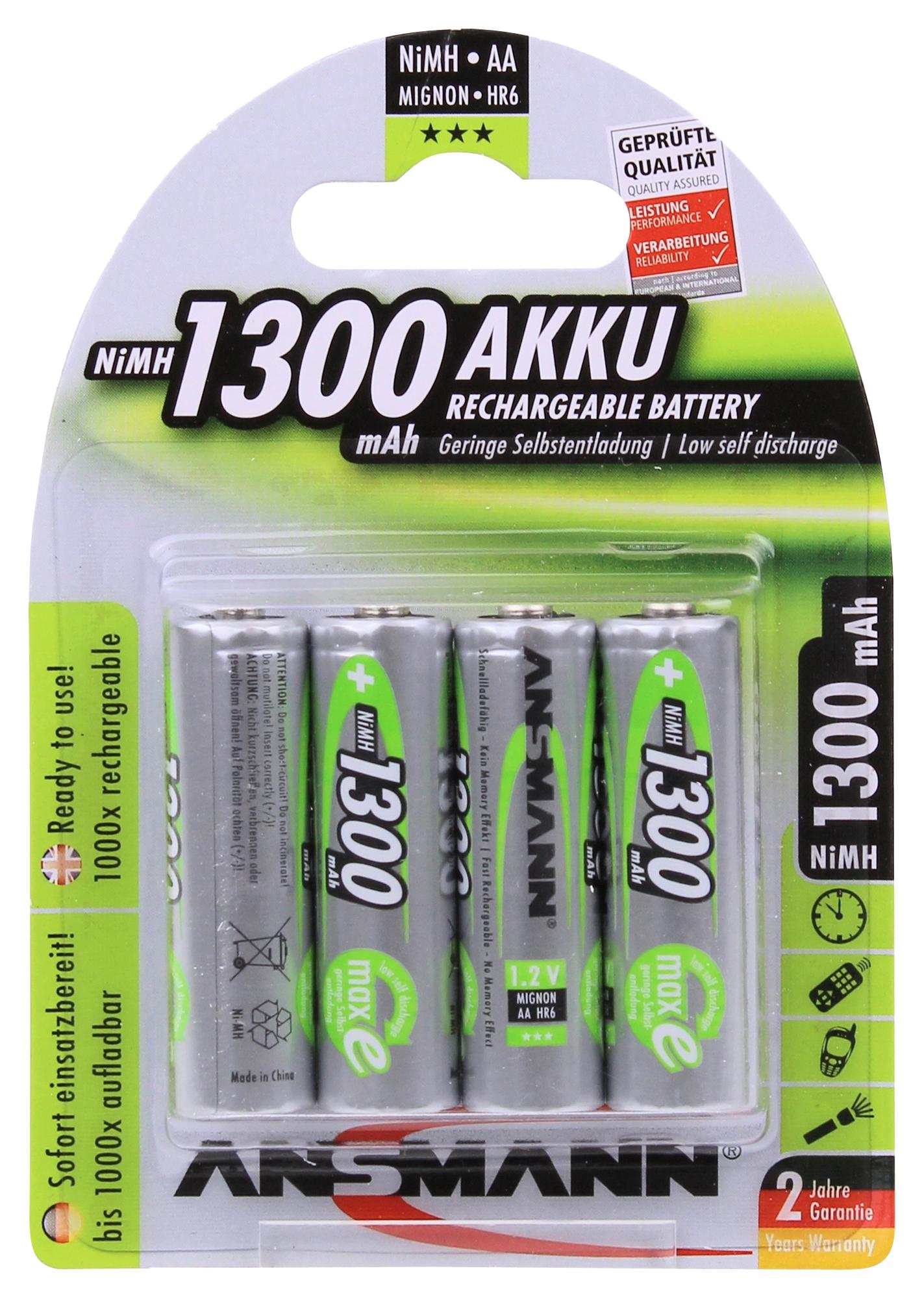 5030792 - Ansmann - Rechargeable Battery, Pack of 4, 1.2 V