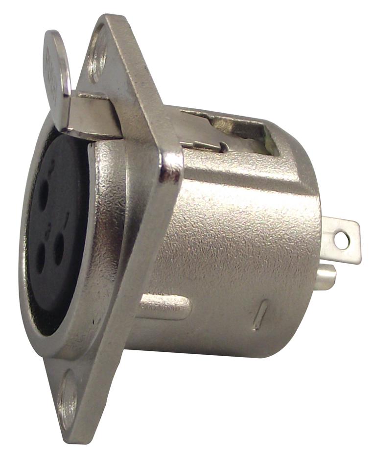 Silver Plated Contacts XLR Audio Connector Me Panel Mount 3 Contacts Socket