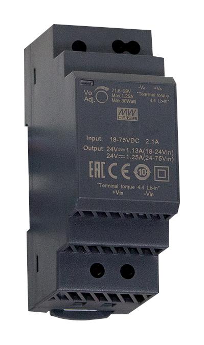 DDR-30 Series MEAN WELL Isolated DIN Rail Mount DC / DC