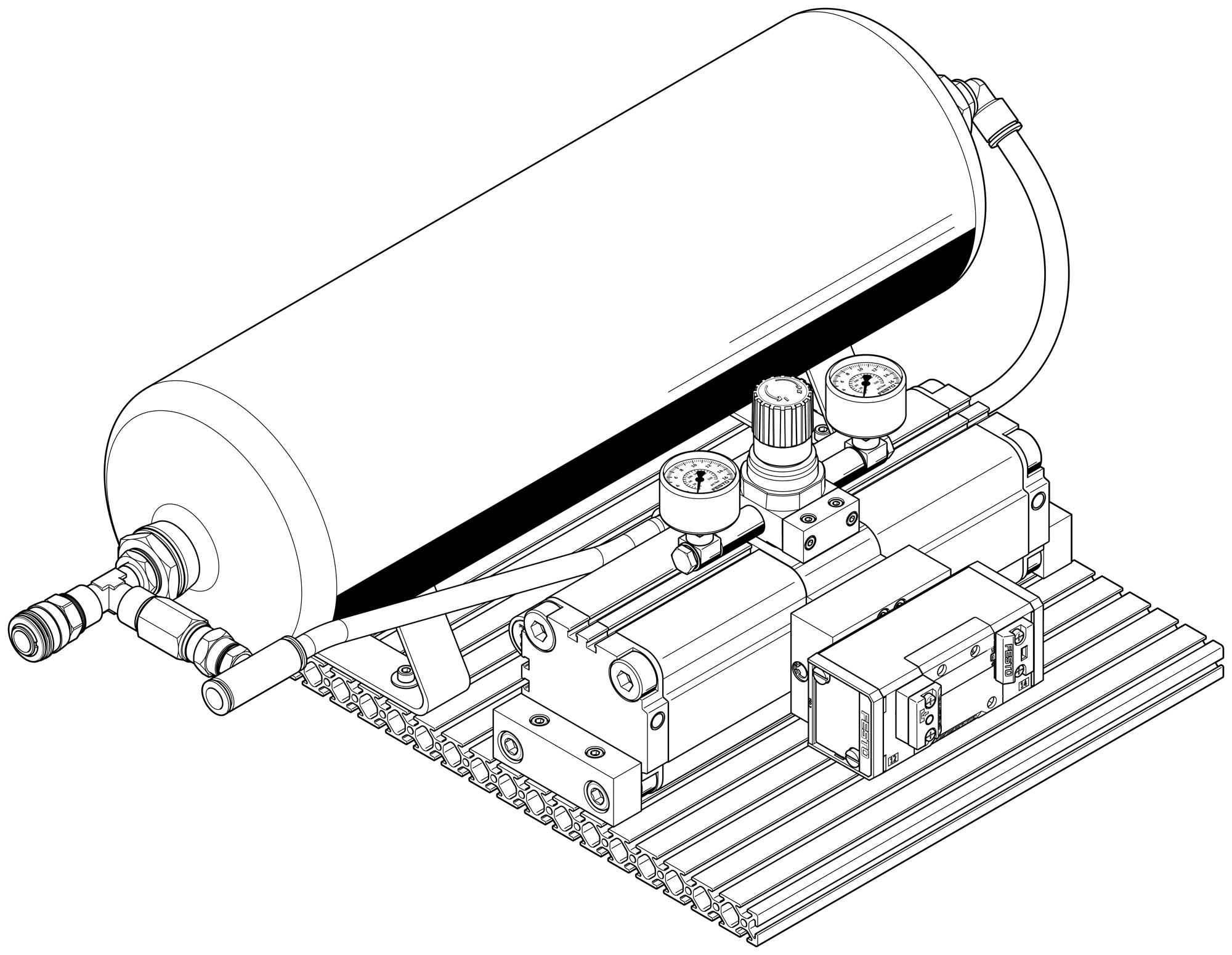 552932 - Festo - Pressure Booster, 63 mm Piston Diameter, 4 to 10 bar