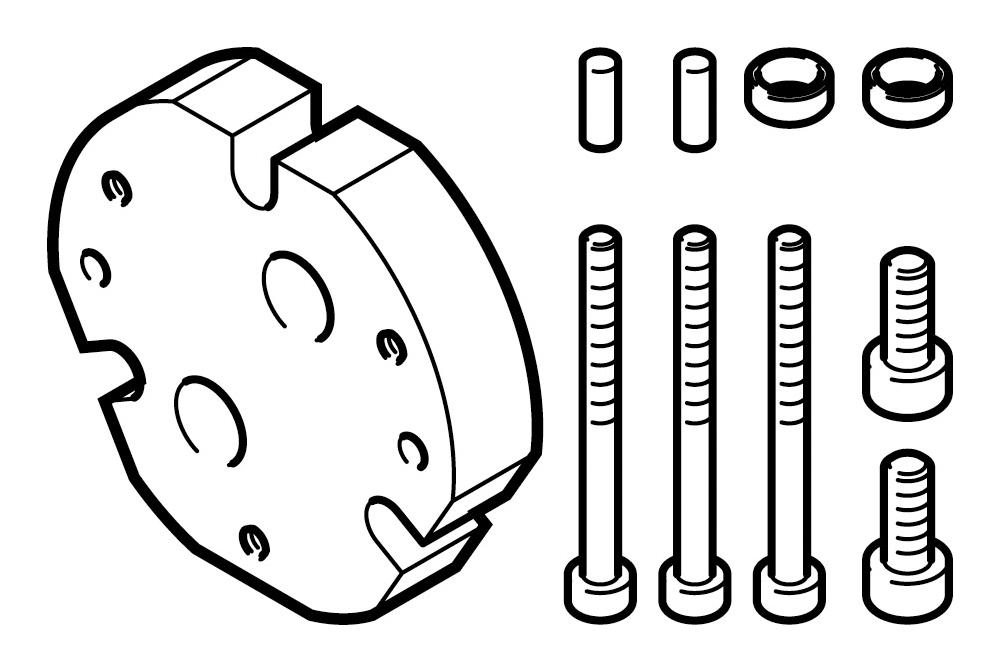 1735057 - Festo - Adapter Kit, Anodised Aluminium, HGDT Series Three ...