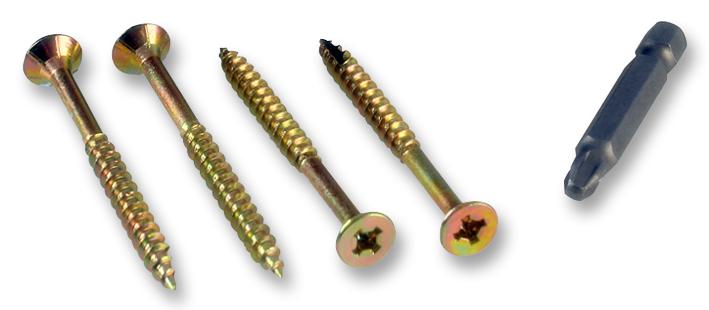 M3 x 30mm POZI COUNTERSUNK WOOD SCREWS YELLOW PASSIVATE MULTI PURPOSE SCREWS 