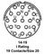 AMPHENOL INDUSTRIAL MS3112E14-19P W/P CAP