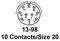 AMPHENOL AEROSPACE D38999/24WC98PN